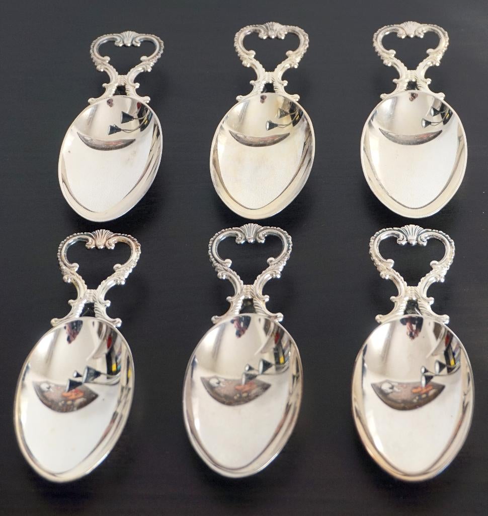 6 Cuillères de Présentation Olri en Argent, Enlèvement ou Envoi, Argent