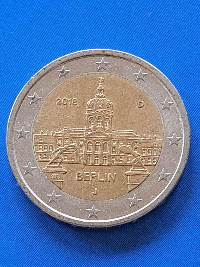 2018 J Duitsland 2 euro Berlin, Hamburg, Verzenden, Duitsland, 2 euro, Losse munt