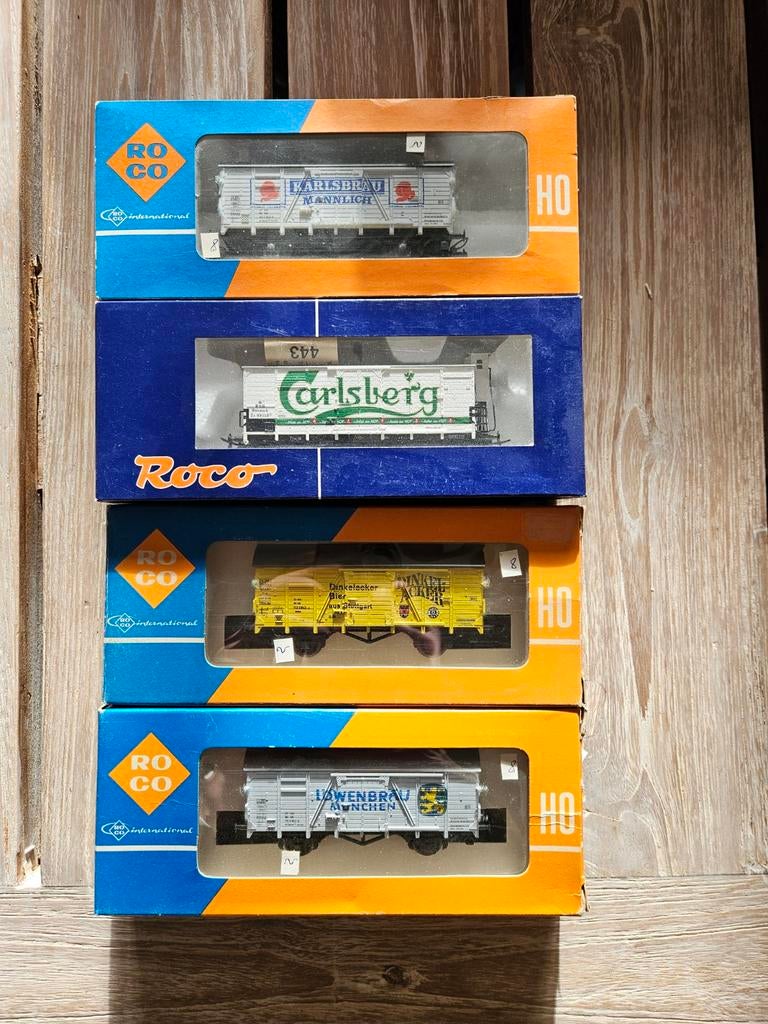 Set Reclameauto's van Roco, Hobby en Vrije tijd, Modeltreinen | H0, Gebruikt, Wagon, Gelijkstroom of Wisselstroom, Roco, Analoog
