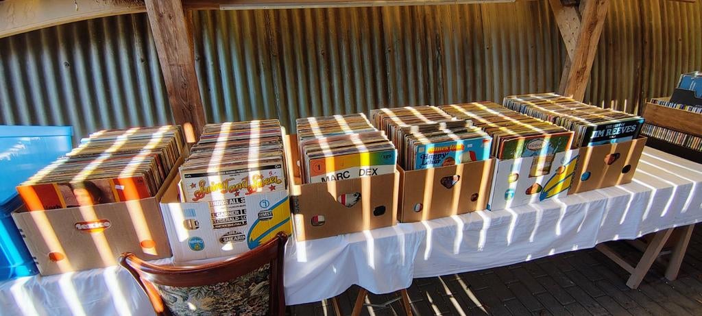6 boîtes de disques vinyles à la banane, CD & DVD, Enlèvement