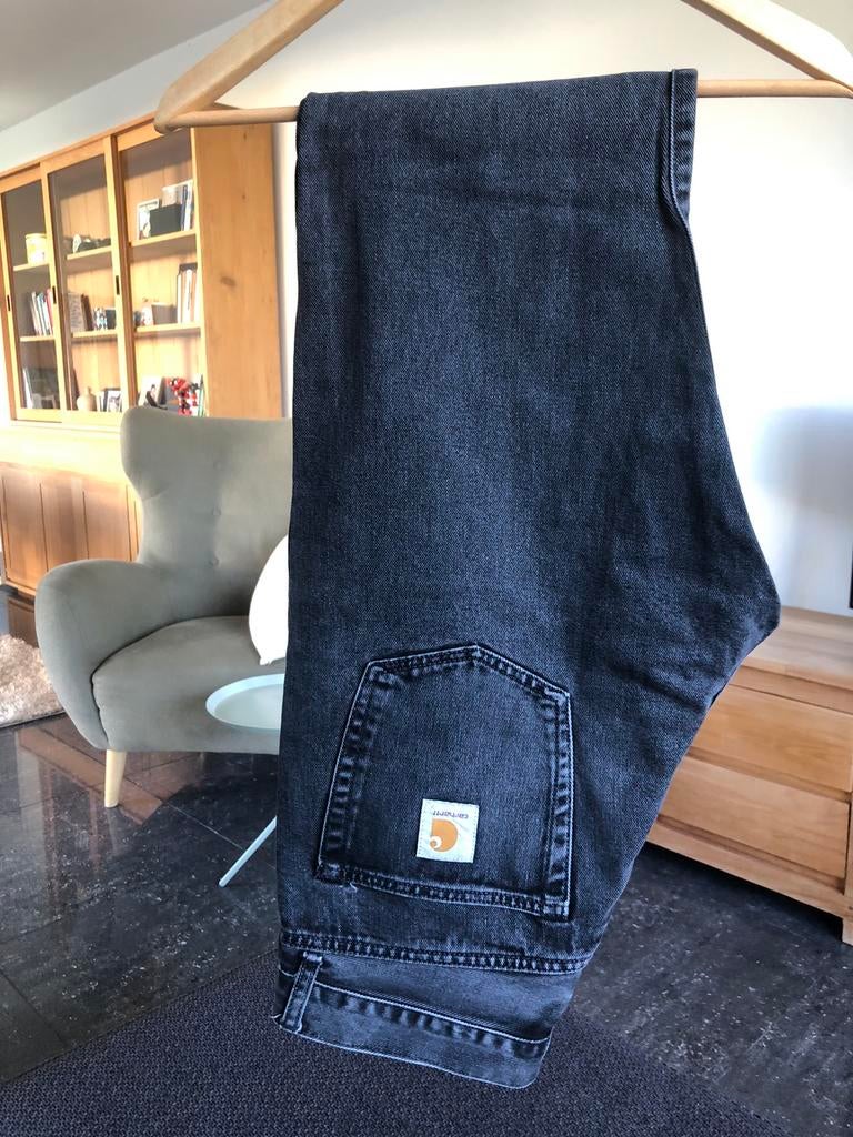 Donkergrijze jeans heren. Merk: Carhartt. Maat: 32x34, Kleding | Heren, Ophalen, Zo goed als nieuw