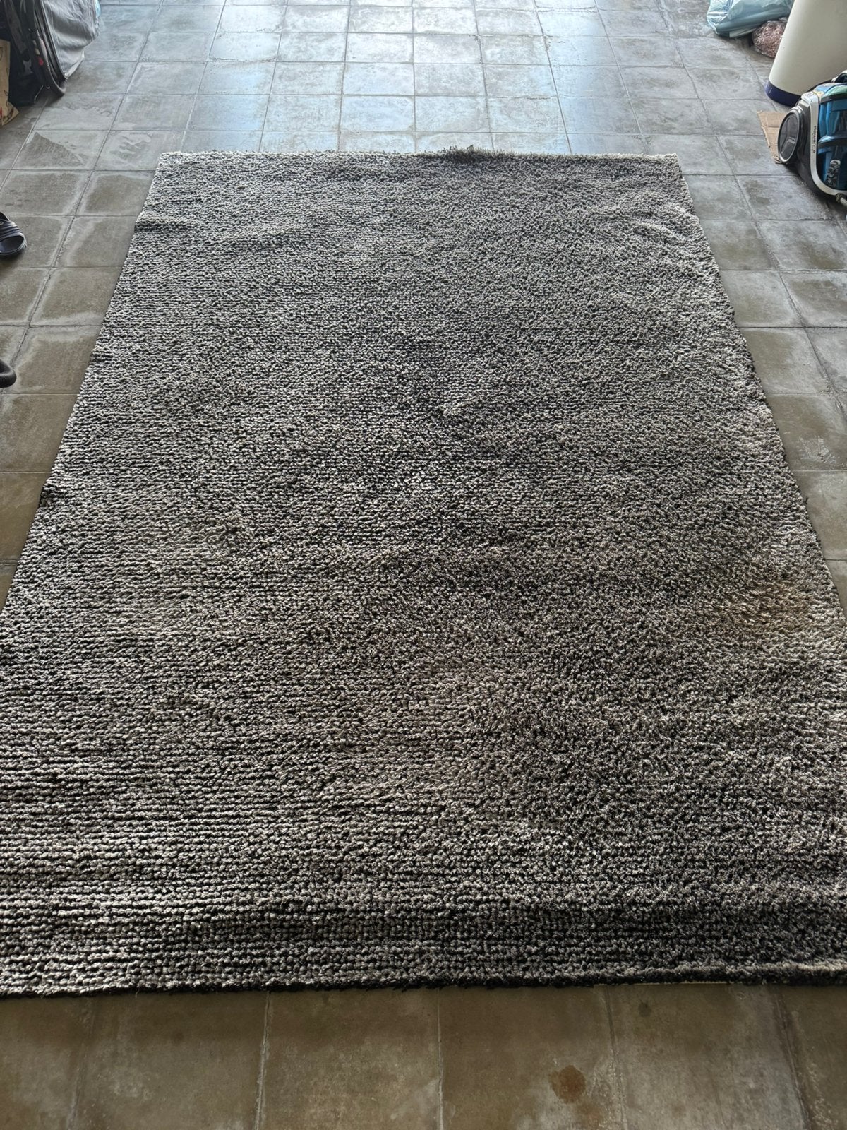 Tapis gris/ergenté 3m sur 2m, Enlèvement, Comme neuf, Gris