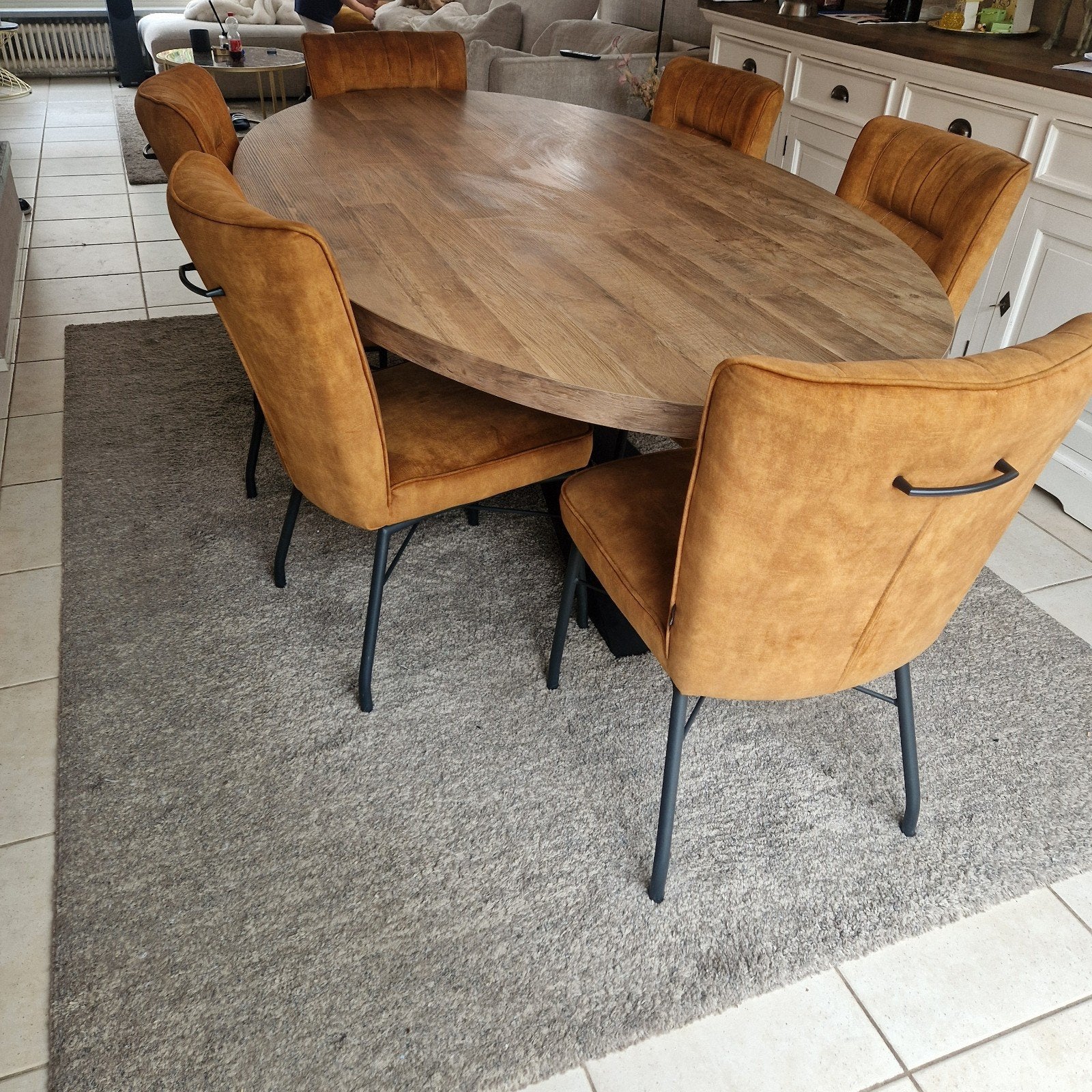 tafel met 6 stoelen perfecte staat, Ophalen