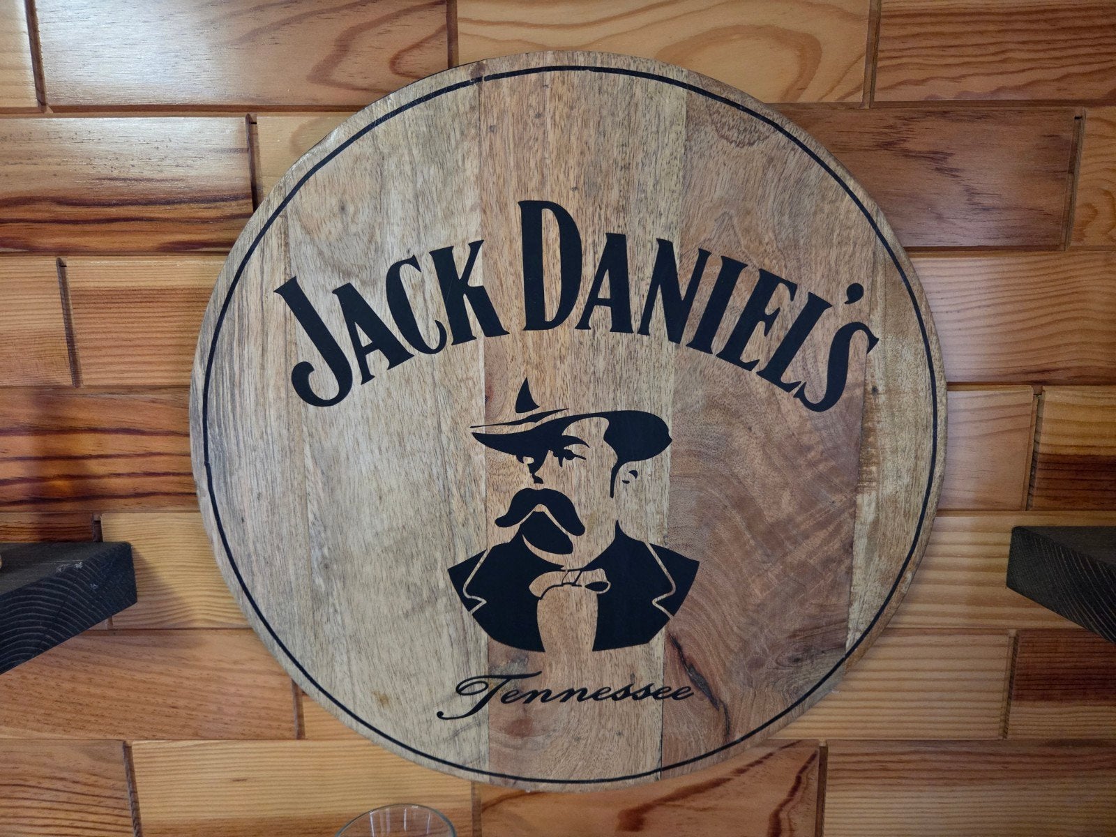 jack daniels houten paneel, Ophalen