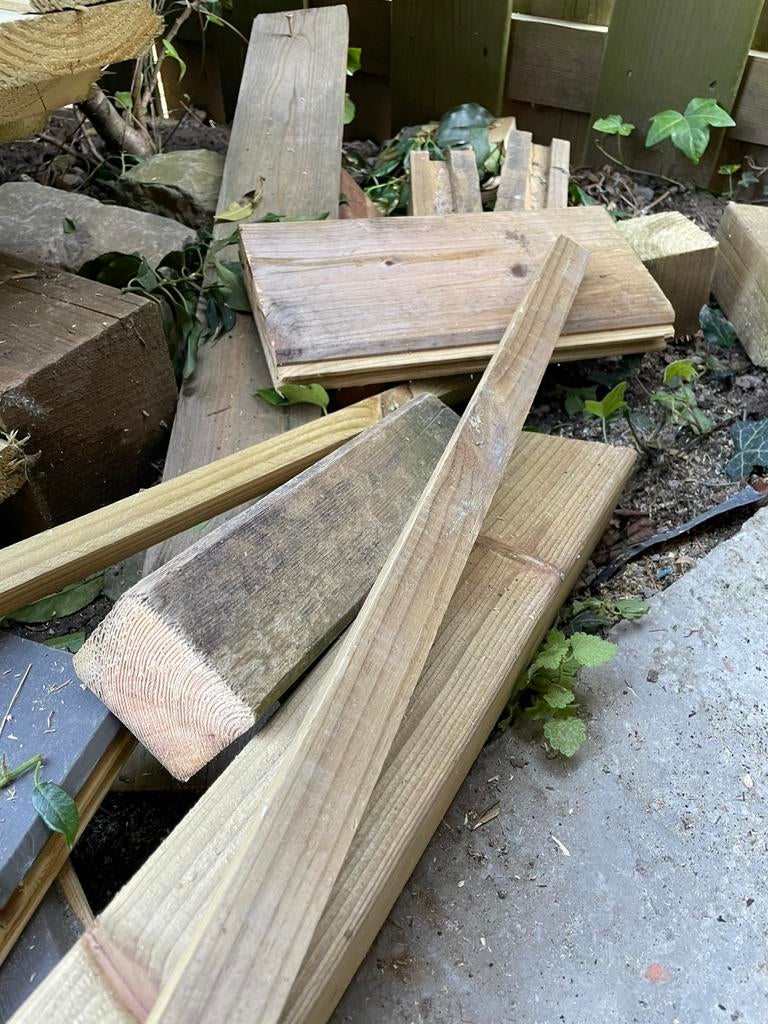 Gratis brandhout, tuinhout, Tuin en Terras, Ophalen, Zo goed als nieuw