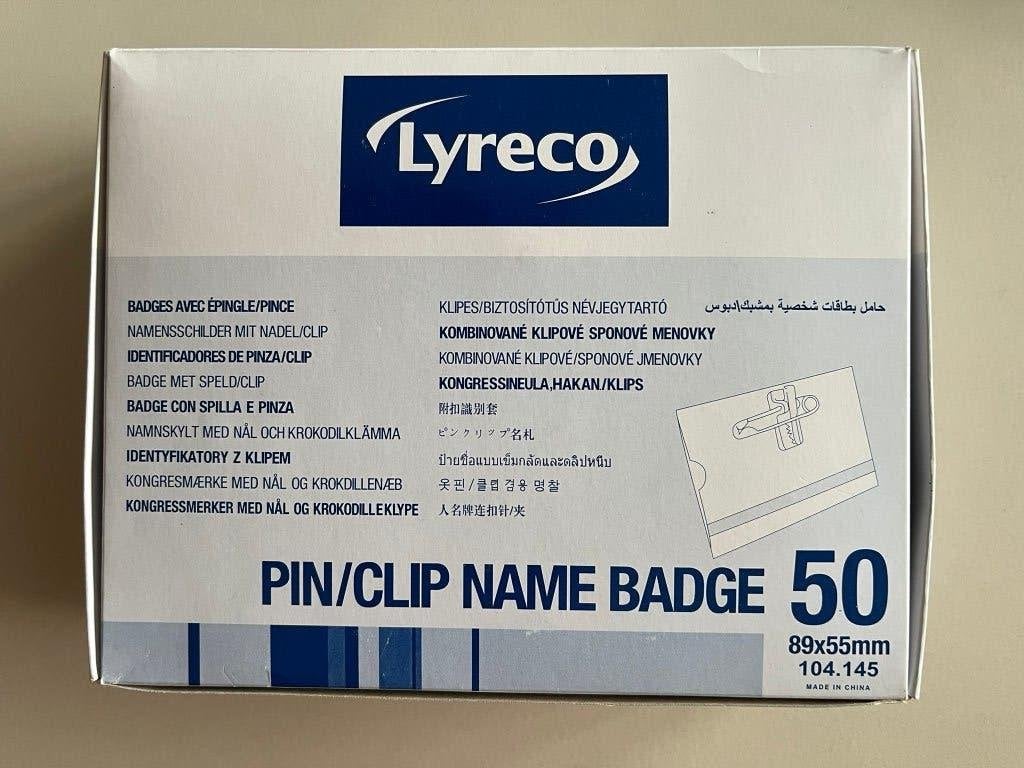 Lyreco naambages met clip, Enlèvement, Neuf, Plastique
