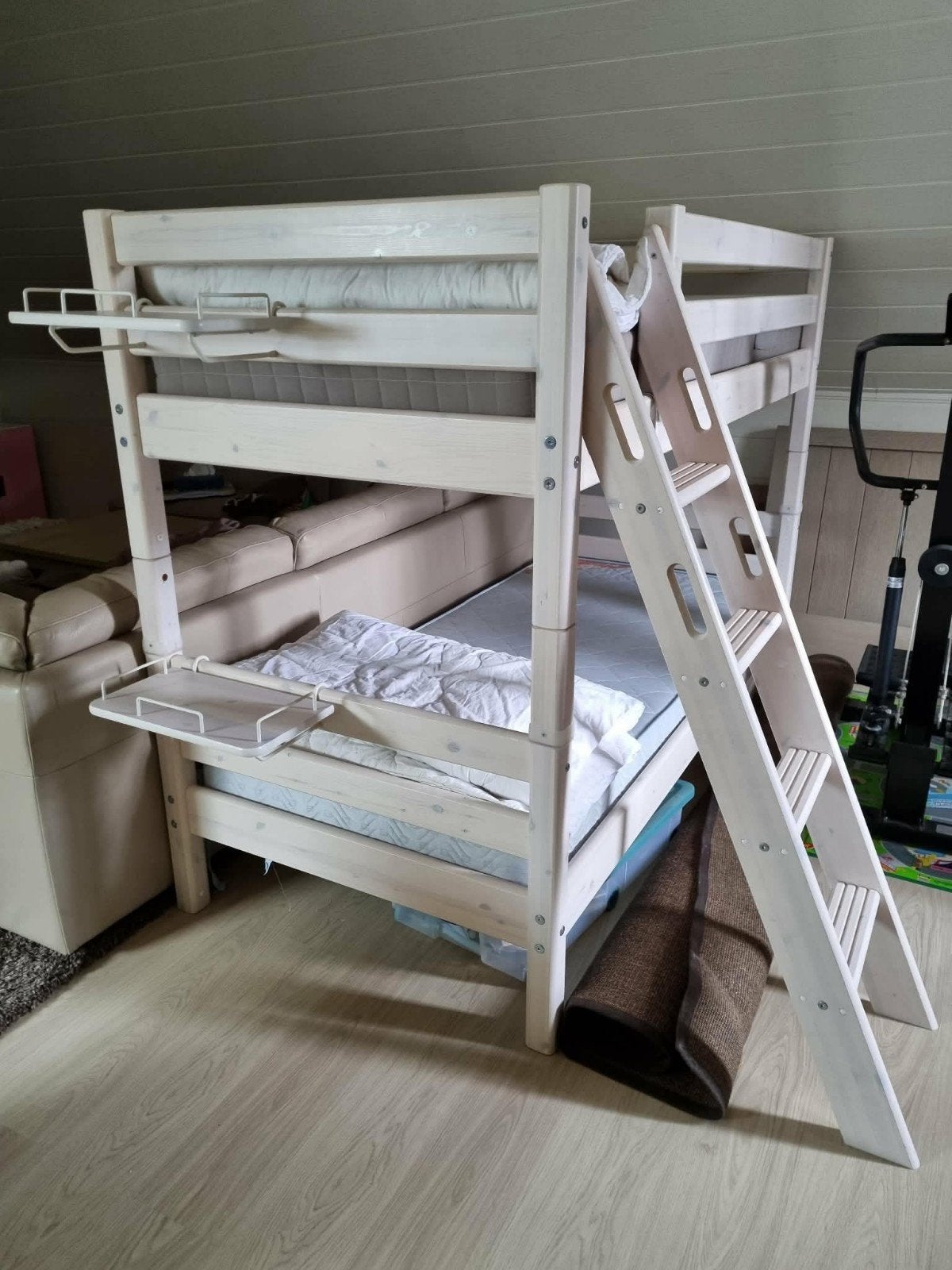 Hoogslaper flexa white wash, Huis en Inrichting, Slaapkamer | Stapelbedden en Hoogslapers, Hoogslaper, Ophalen