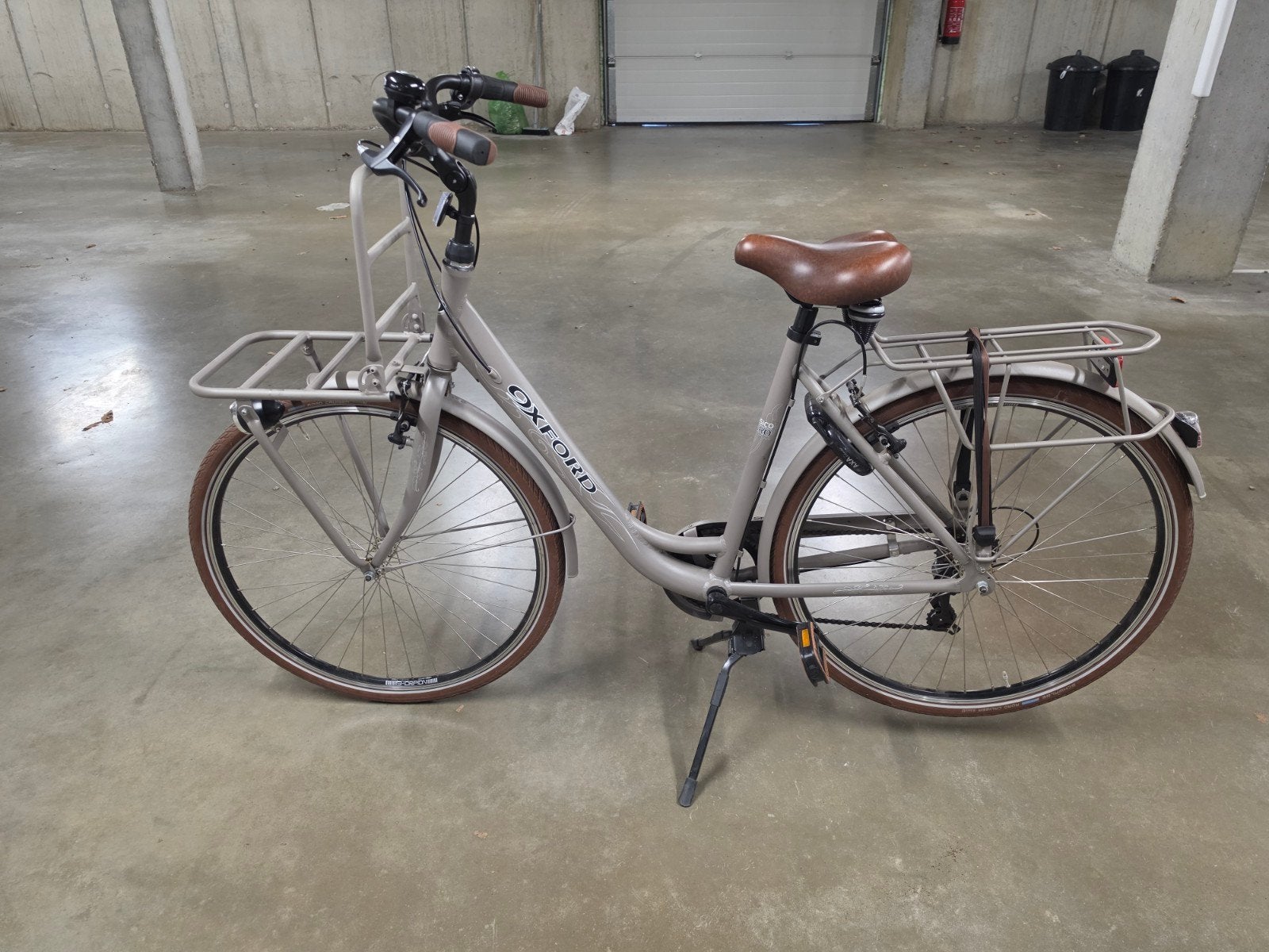 Oxford damesfiets — beige/taupe | voor- en achterdrager, Fietsen en Brommers, Ophalen