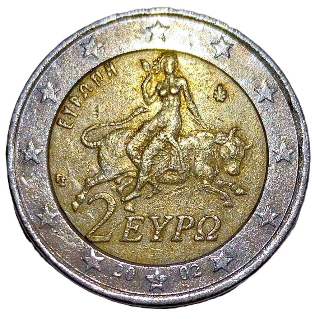 2 EUROMUNT GRIEKENLAND 2002, Postzegels en Munten, Ophalen, Griekenland, 2 euro, Losse munt