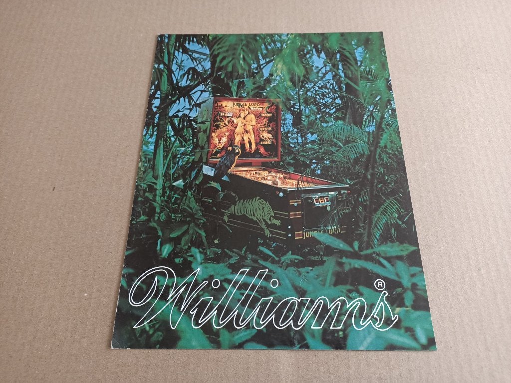 Flyer/ Folder: Williams - Jungle Lord (1981) Flipperkast, Verzamelen, Automaten | Flipperkasten, Flipperkast, Williams, Verzenden