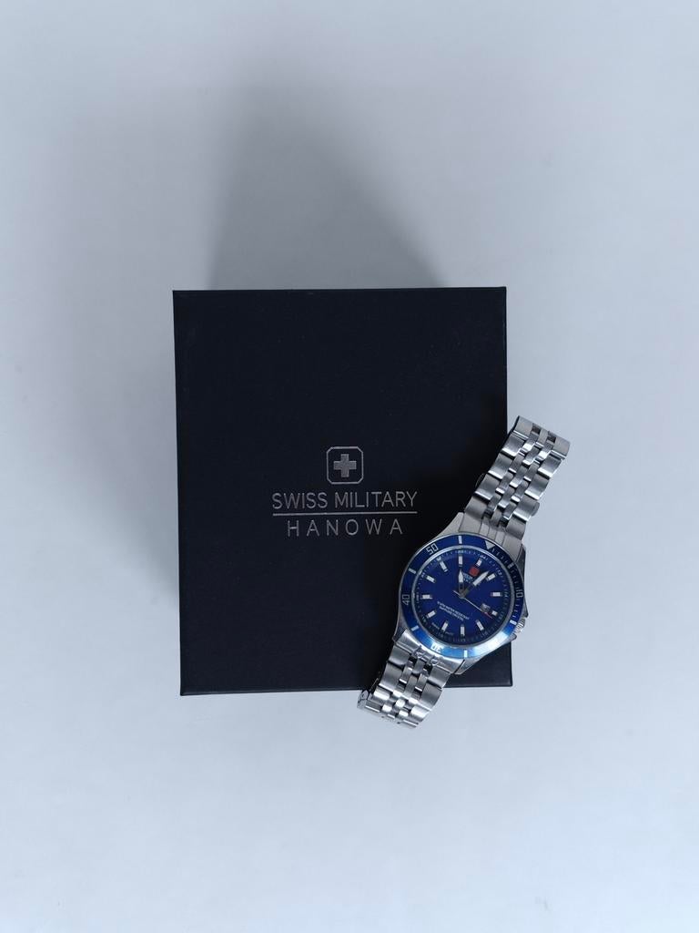 Tijdloos Hanowa Swiss Military horloge, Overige merken, Staal, Gebruikt, Staal