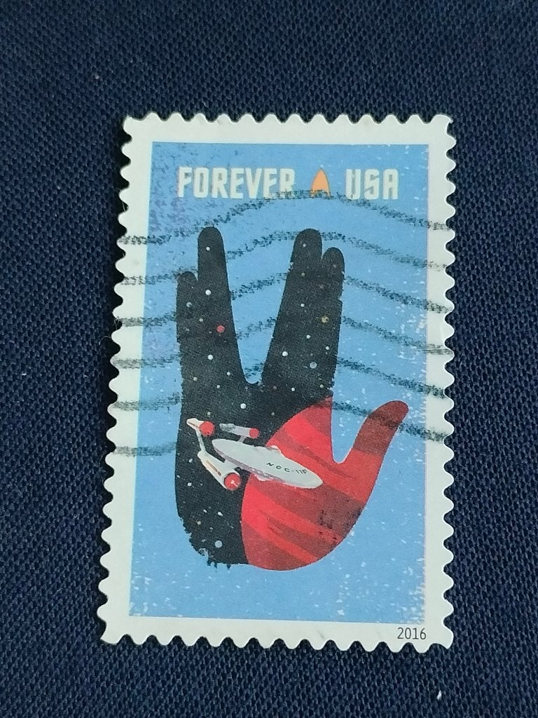 États-Unis 2016 - Star Trek - Enterprise, Vulcan Salute, Envoi, Affranchi, Amérique du Nord
