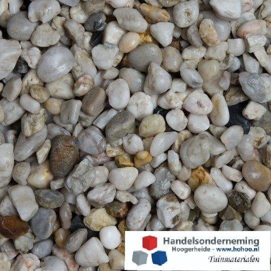 Limburgs wit grind afgeronde witte siergrind deco tuin pad, Verzenden, Nieuw, Wit, Grind