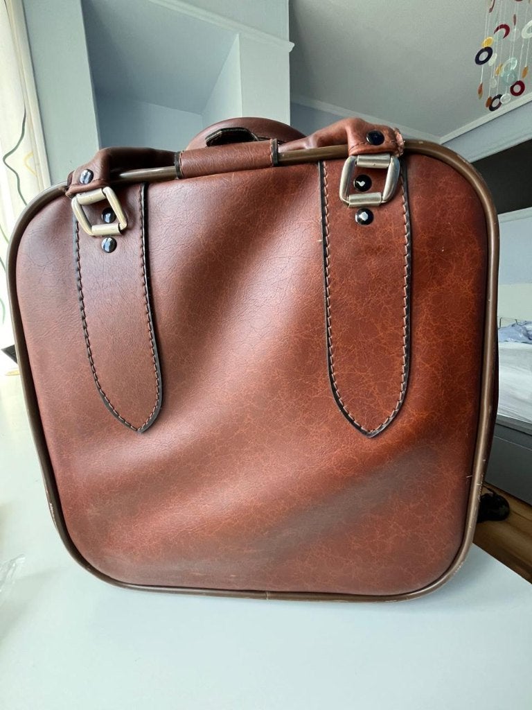 Retro reistas / handbagage MalQuer, Ophalen of Verzenden, Gebruikt, Bruin, Overige merken
