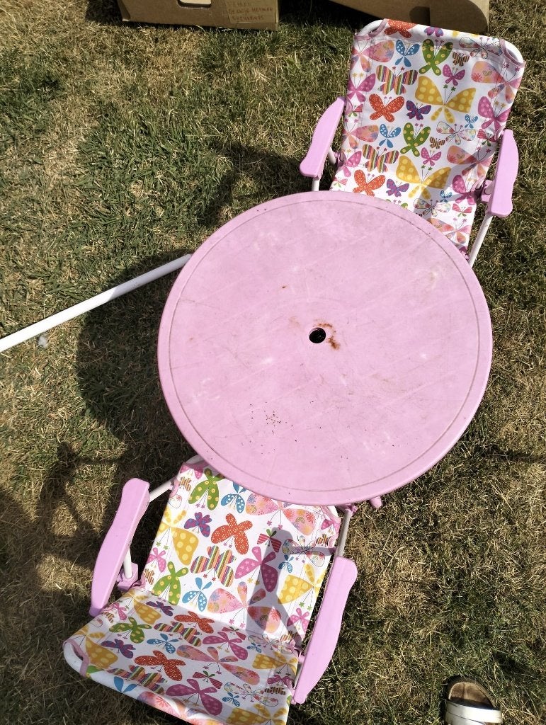 Tuinset met paraplu voor kinderen, Ophalen, Gebruikt, Tuinset