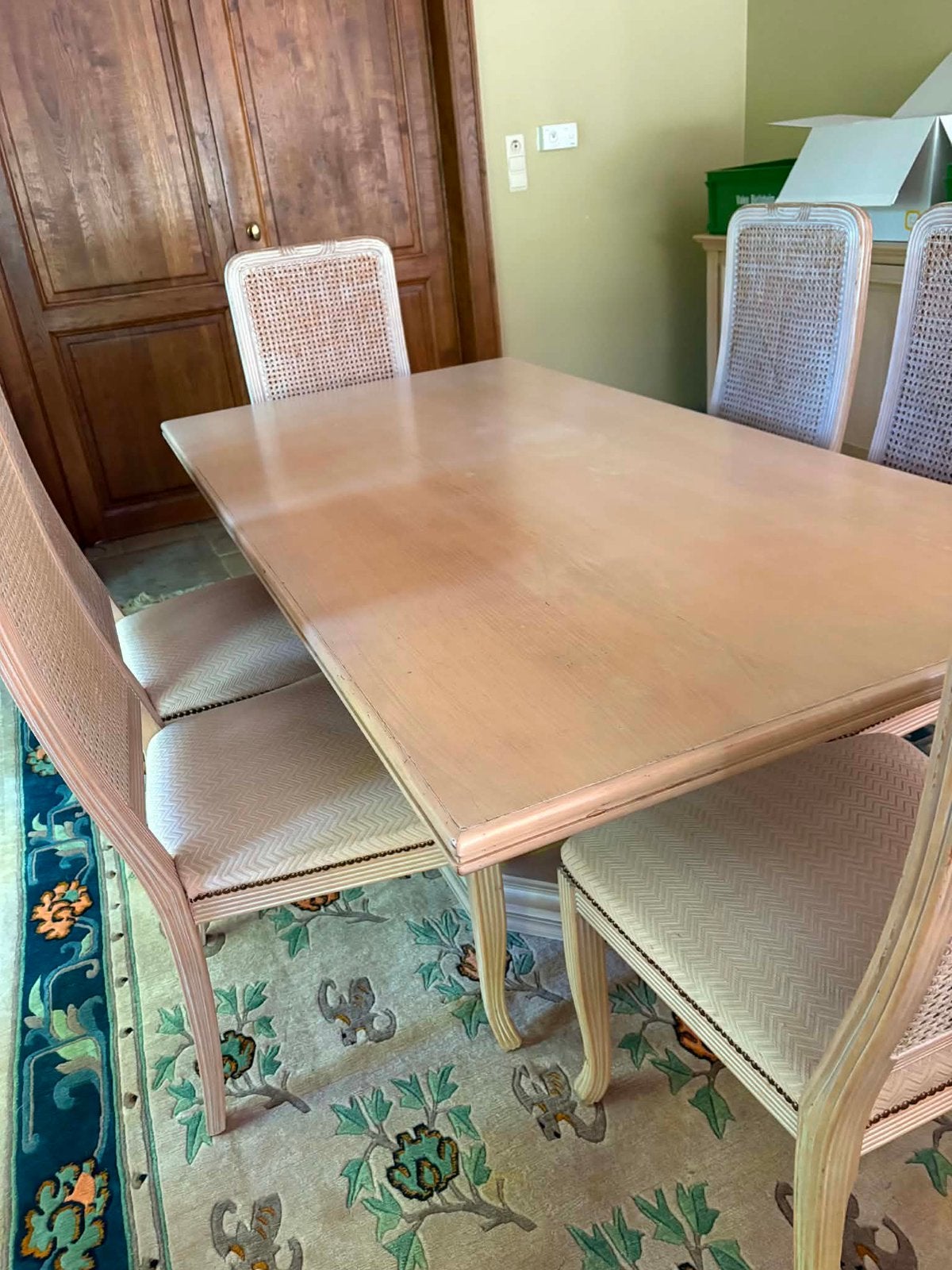 Tafel met stoelen (6), Huis en Inrichting, Complete eetkamers, Ophalen, Gebruikt, 4 tot 6 stoelen
