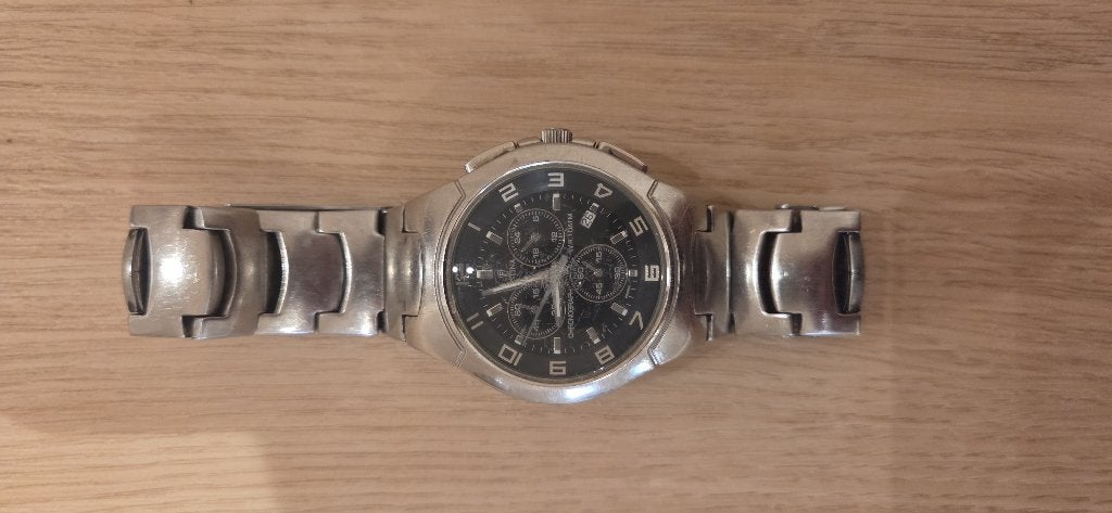 Festina herenhorloge chronograaf met metalen band, Staal, Gebruikt, Staal, Polshorloge