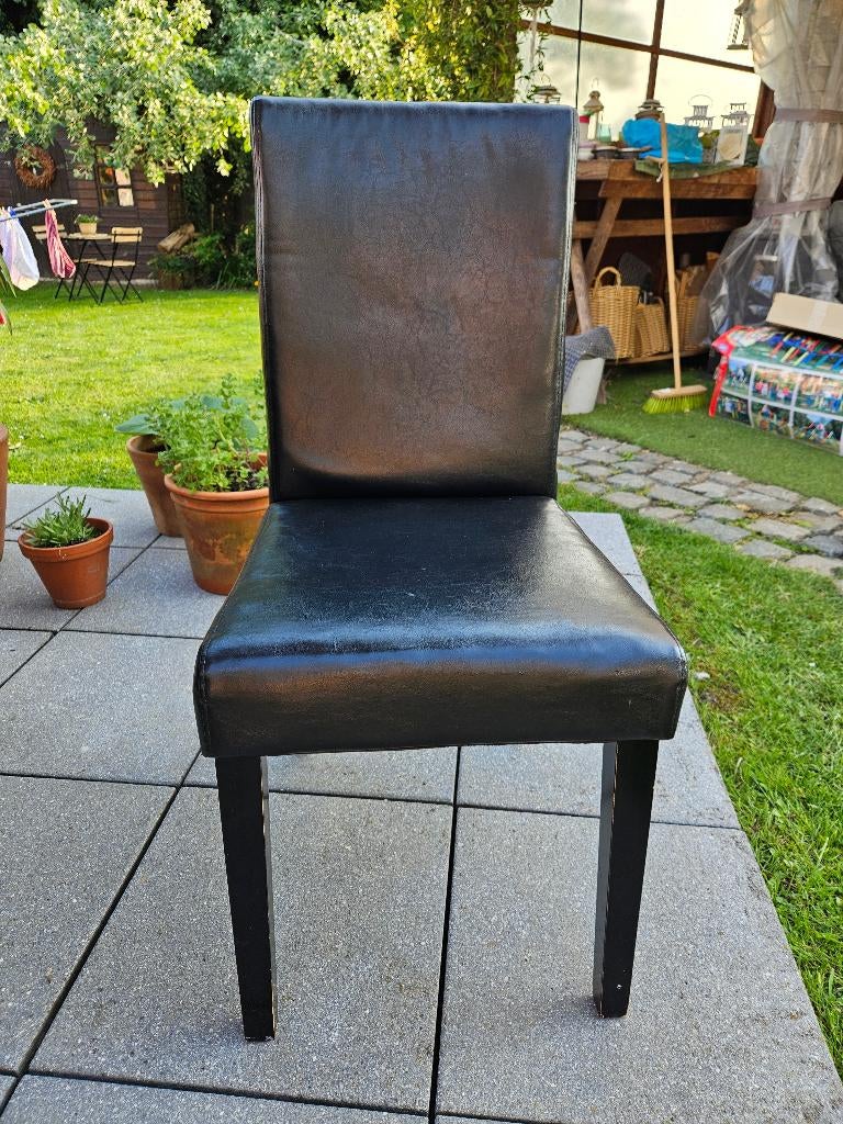 Eetkamer stoel, Huis en Inrichting, Stoelen, Ophalen, Overige materialen, Gebruikt, Zwart