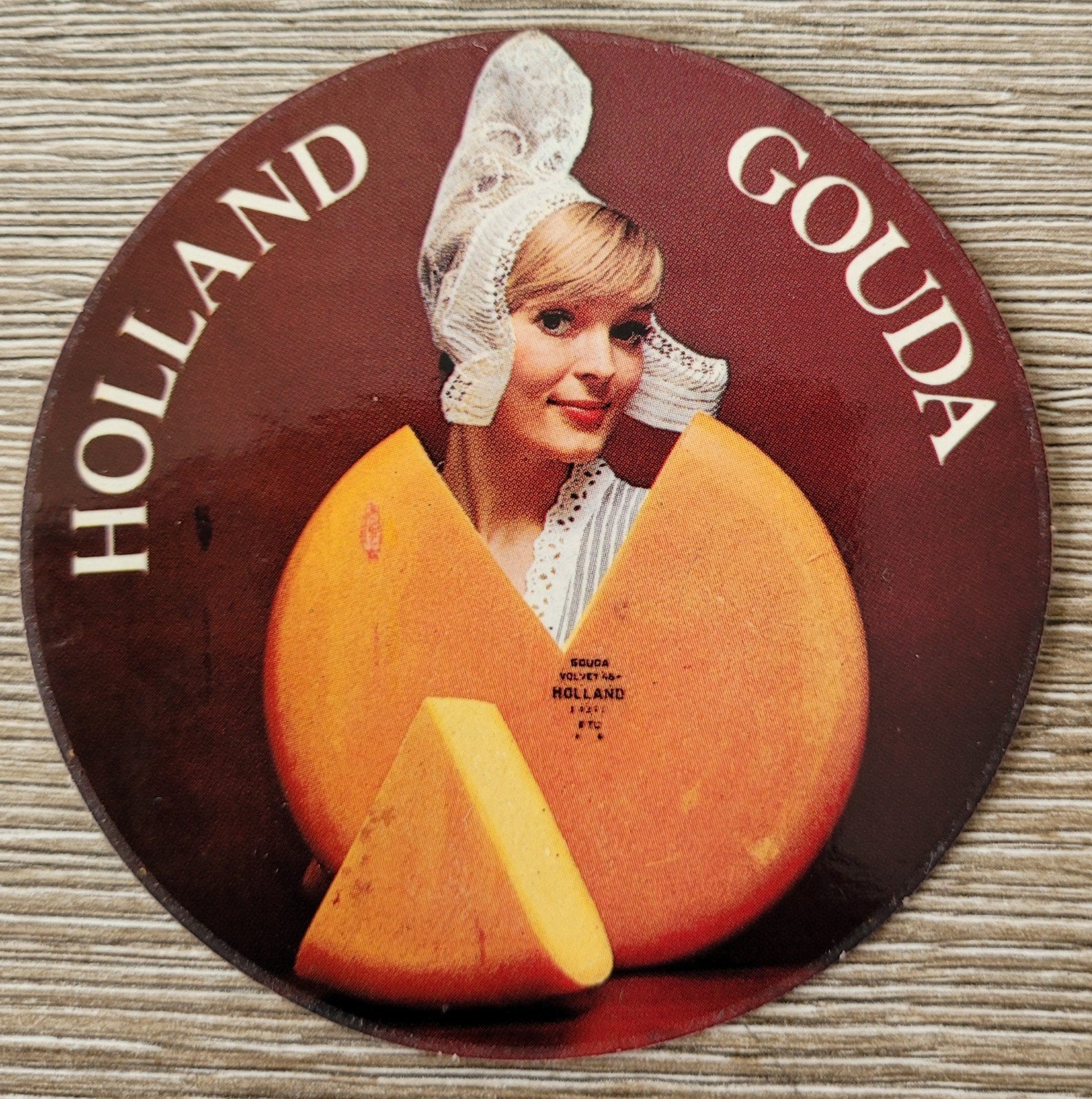 Oude sticker: Holland Gouda, Ophalen of Verzenden, Zo goed als nieuw, Merk