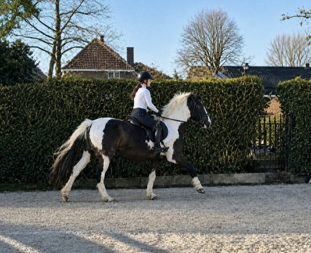 Stoere bonte 4 jarige ruin BWP, Springpaard, Ruin, Zadelmak, 3 tot 6 jaar