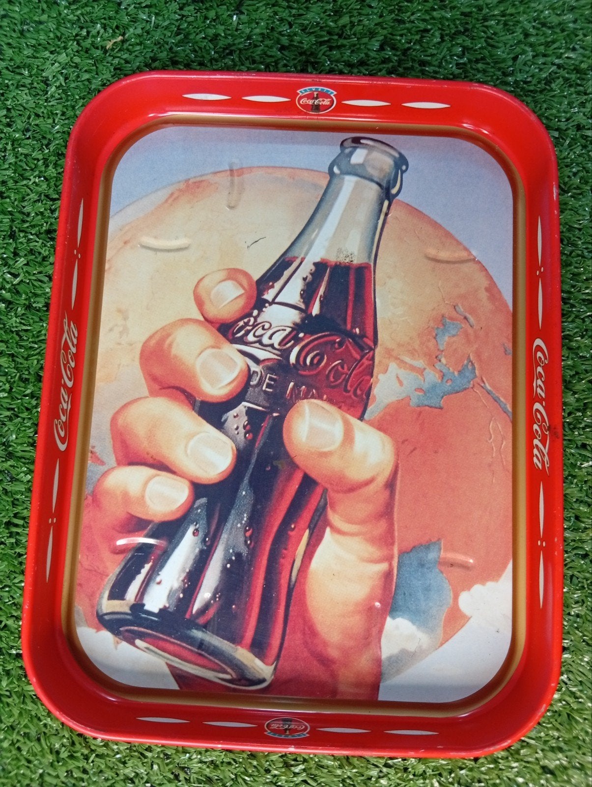 Plateau vintage Coca-Cola en métal / rétro, Maison & Meubles, Enlèvement ou Envoi, Métal, Plateau