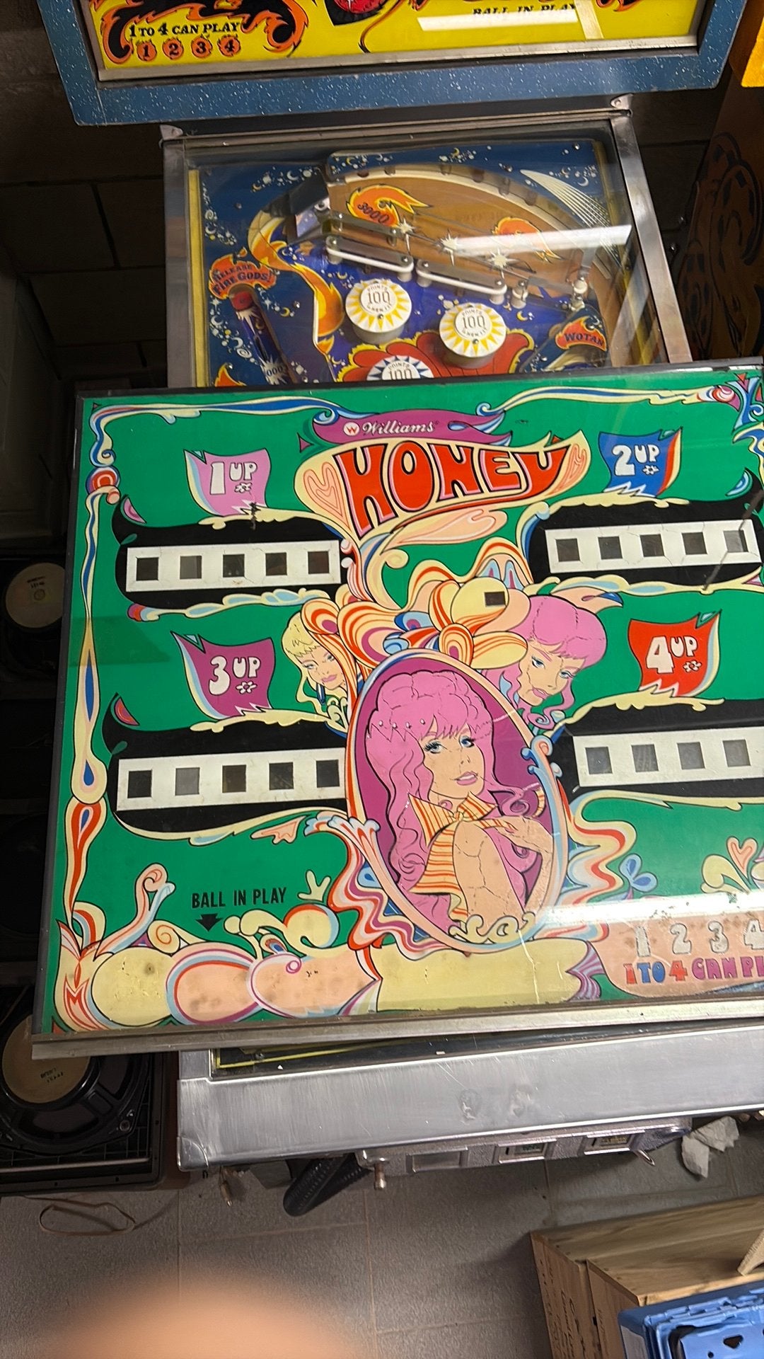 Vitre backglass Honey, Collections, Enlèvement, Comme neuf