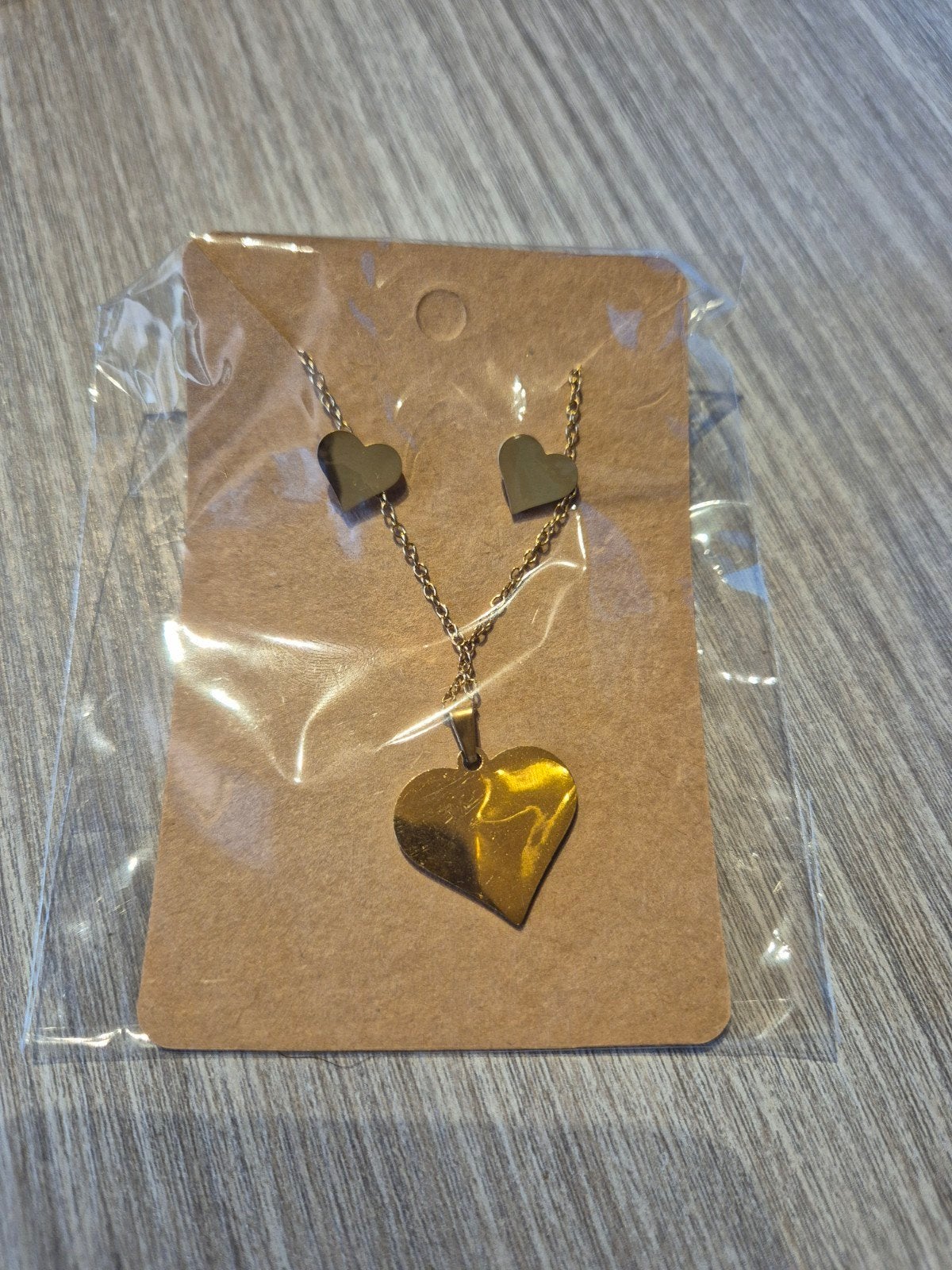 Oorbellen met bijpassende ketting, Verzenden, Goud, Goud