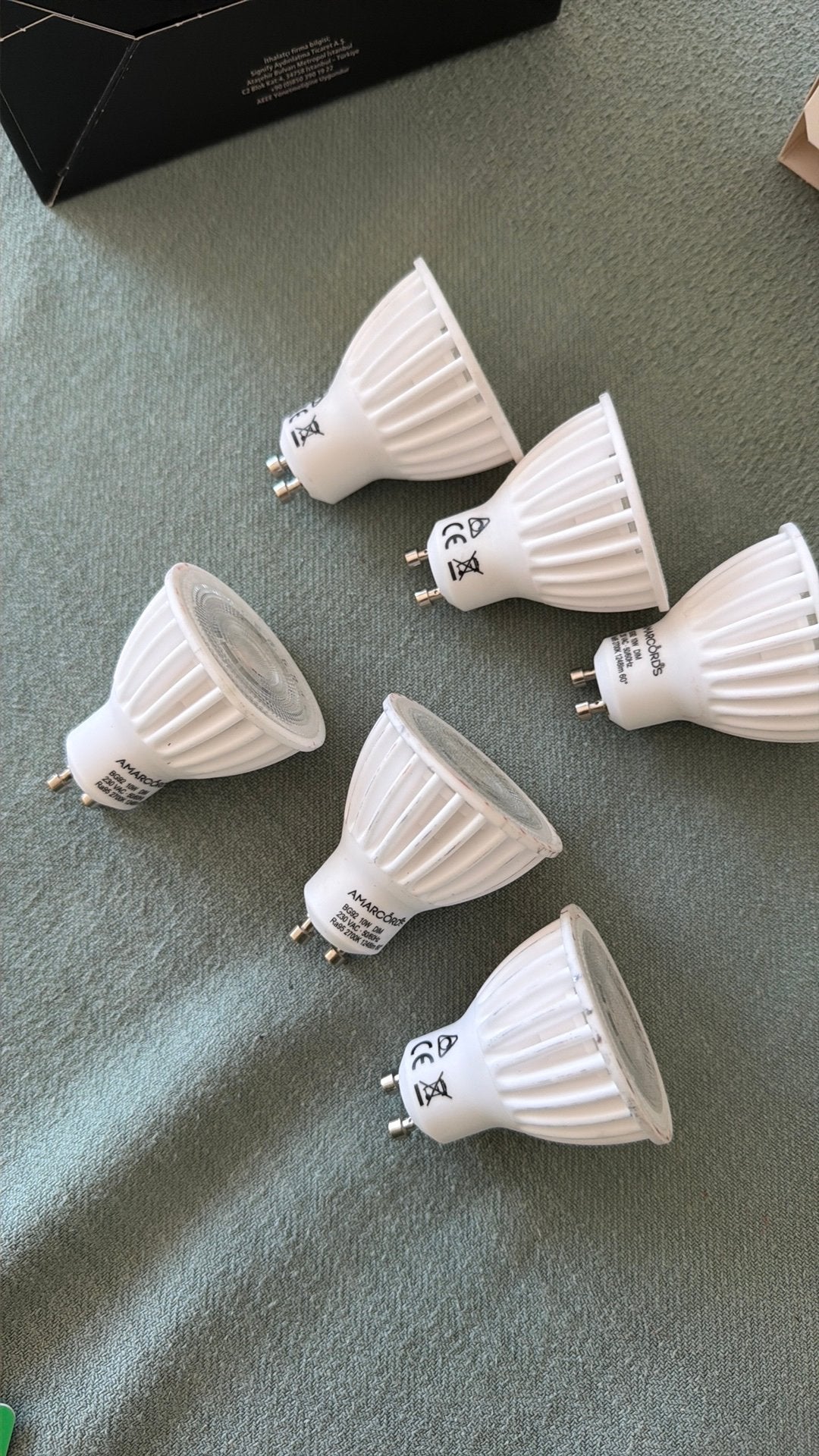 6 LED spots nieuw amarcords, Maison & Meubles, GU10, Comme neuf, Enlèvement, LED