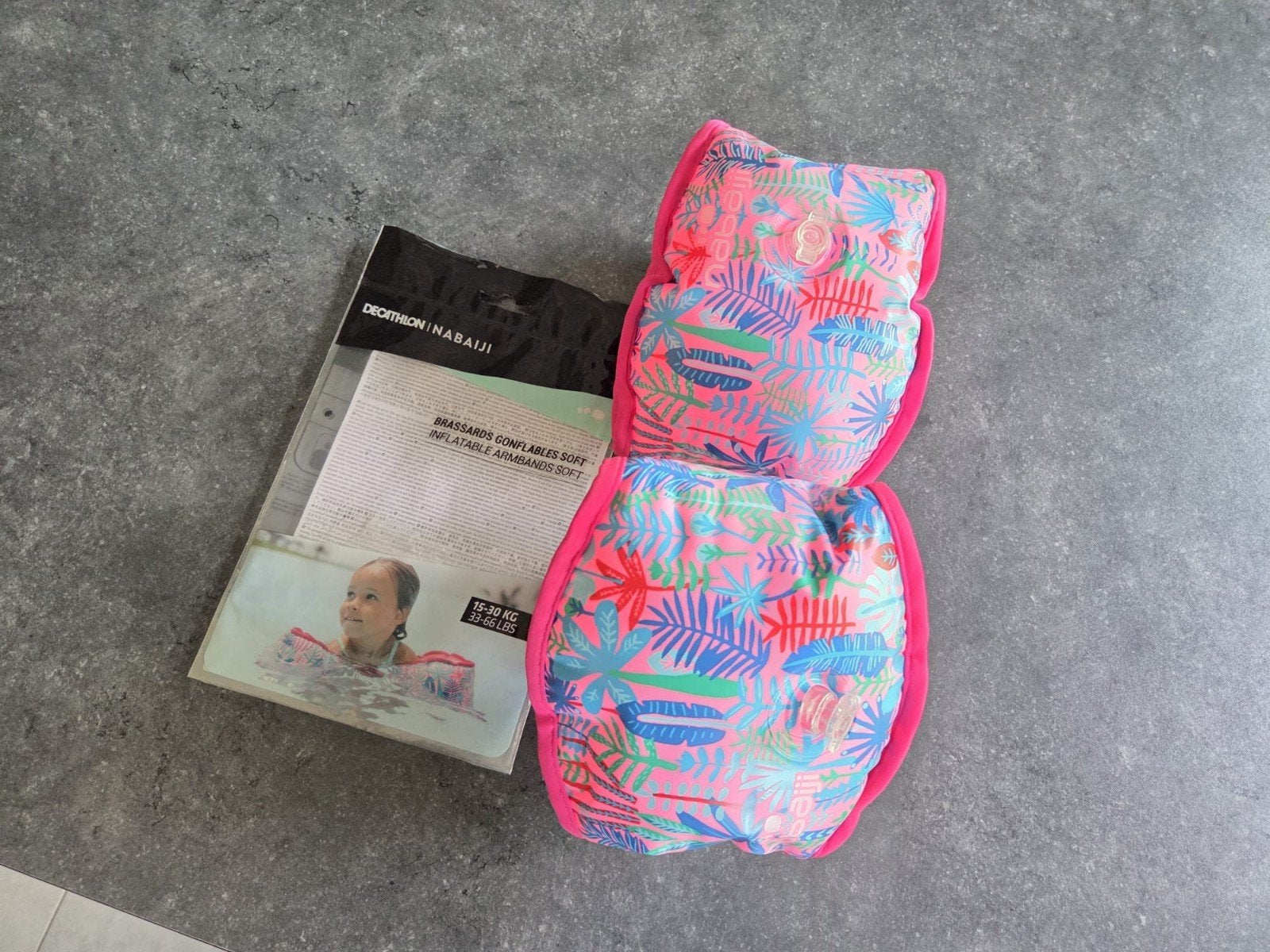 Nabaiji zwemarmbandjes 15-30 kg (roze), Ophalen of Verzenden, Roze