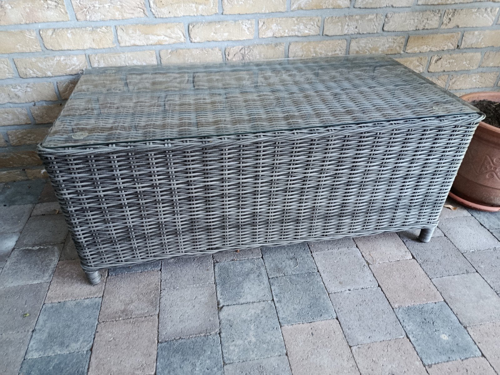 table basse en osier+ fauteuil osier jardin, Enlèvement