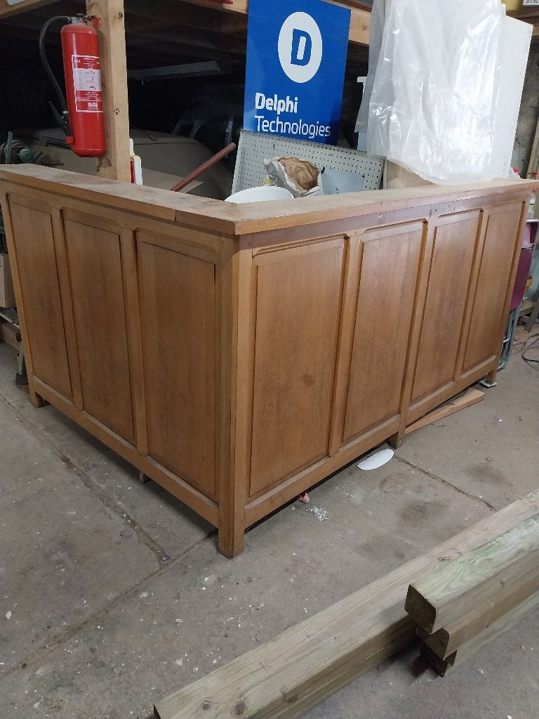Bar /comptoir, Enlèvement, Utilisé, Bois