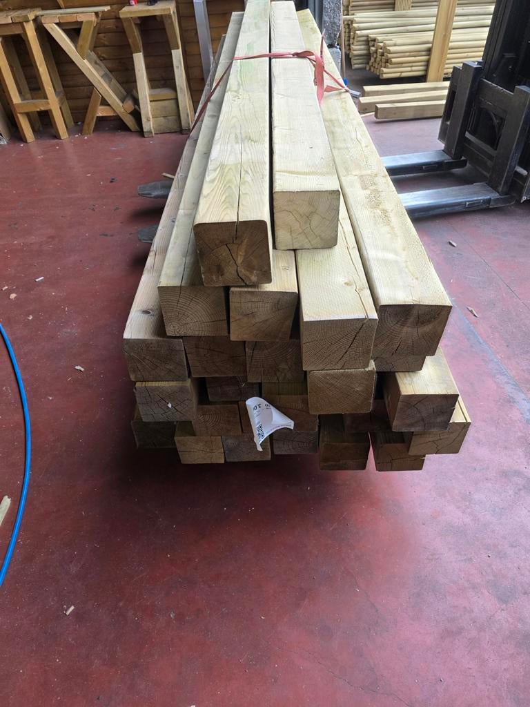 Balken 120x120 voor carport,schommels terrasoverkapping, Ophalen, Balken