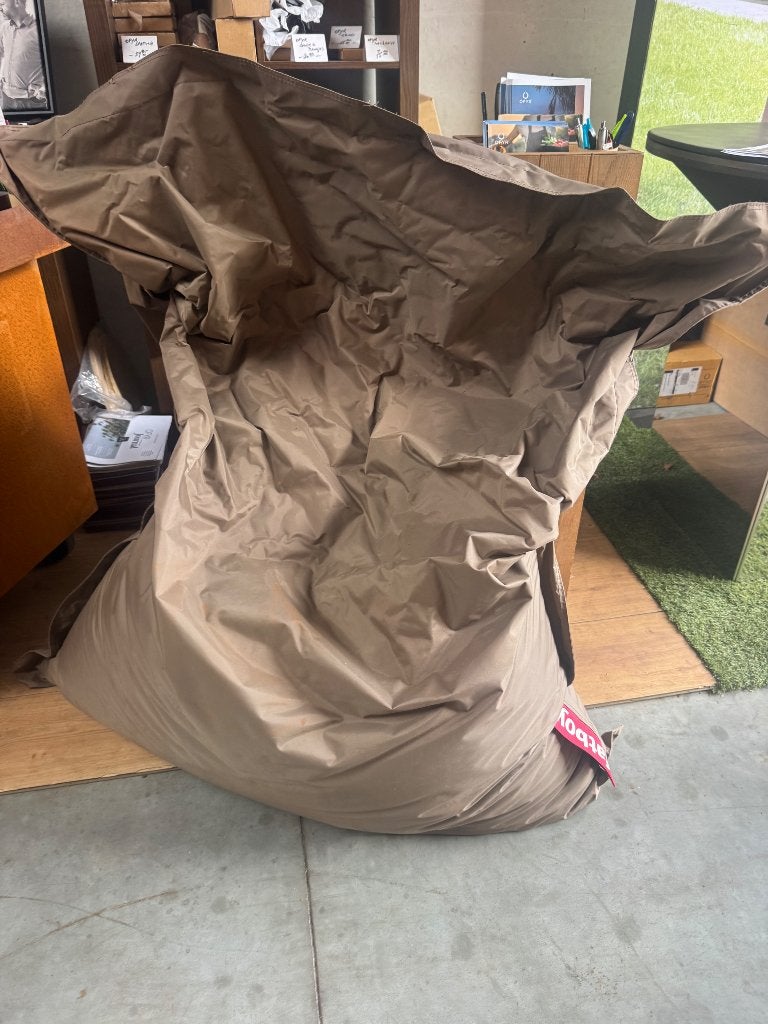 fatboy zitzak taupe, Maison & Meubles, Enlèvement, Comme neuf, Brun, Pouf