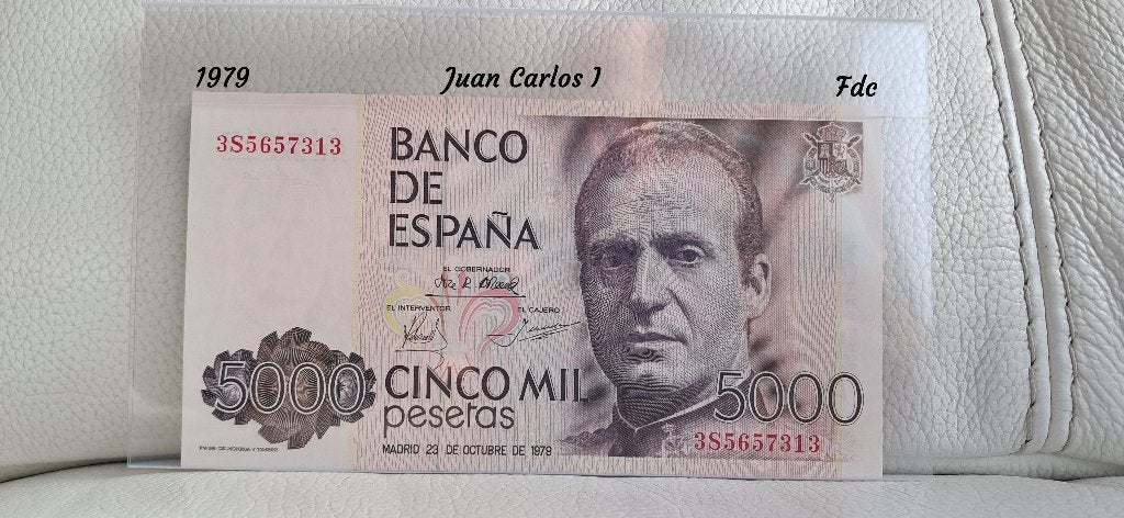 Spanje 5000 Pesetas - Fdc, Postzegels en Munten, Verzenden, Overige landen, Los biljet
