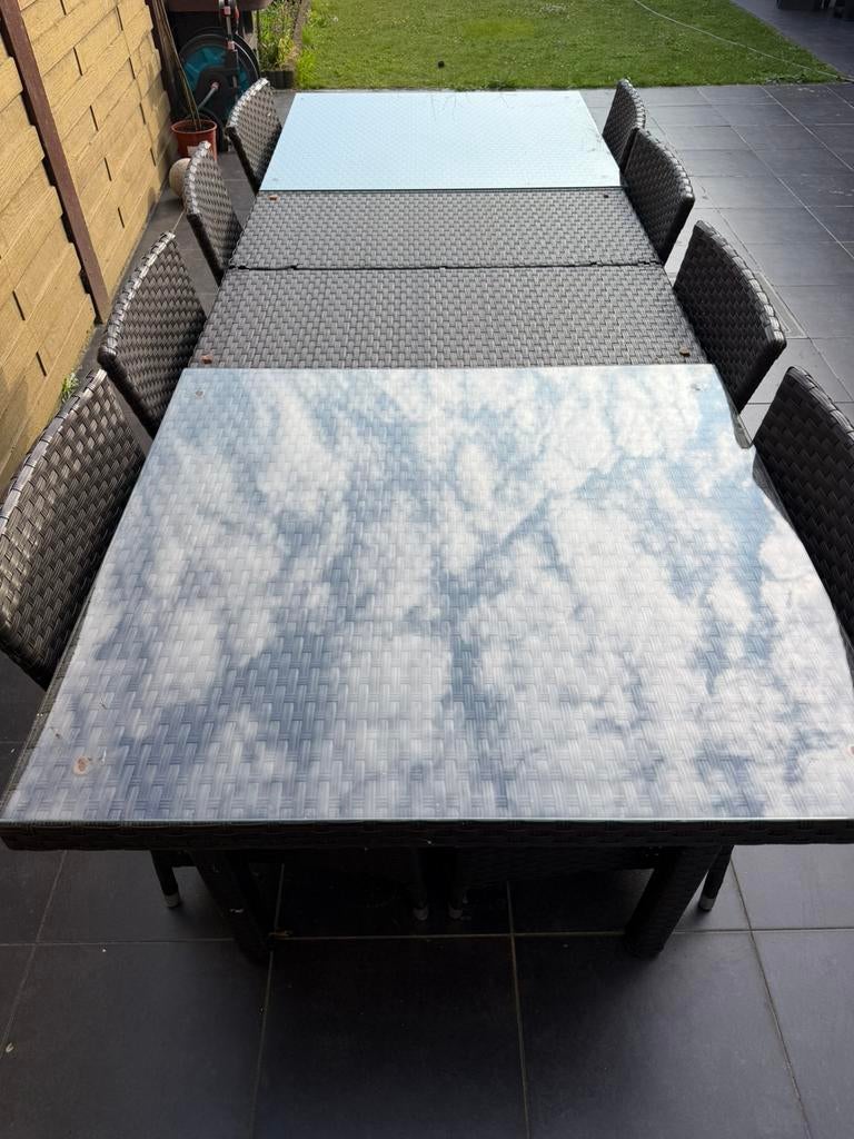 Tuintafel +8stoelen, Ophalen, Zo goed als nieuw