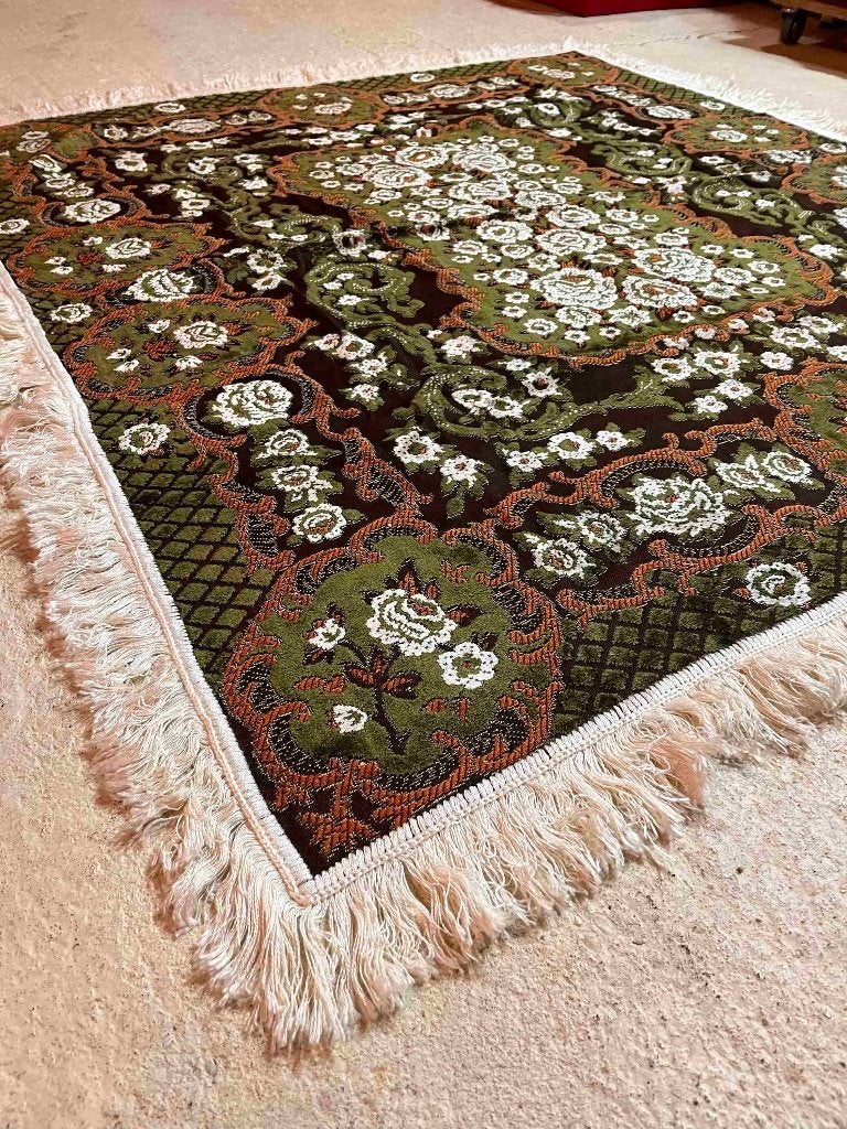 Retro velvet tafelkleed bloemen 152/132 cm, Tafelkleed, Ophalen of Verzenden, Gebruikt, Meerkleurig