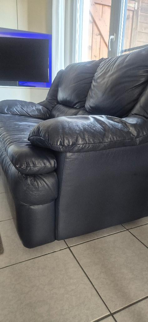 Natuzzi lederen 2x 2 zit, Huis en Inrichting, Ophalen, Gebruikt, 150 tot 200 cm, Tweepersoons