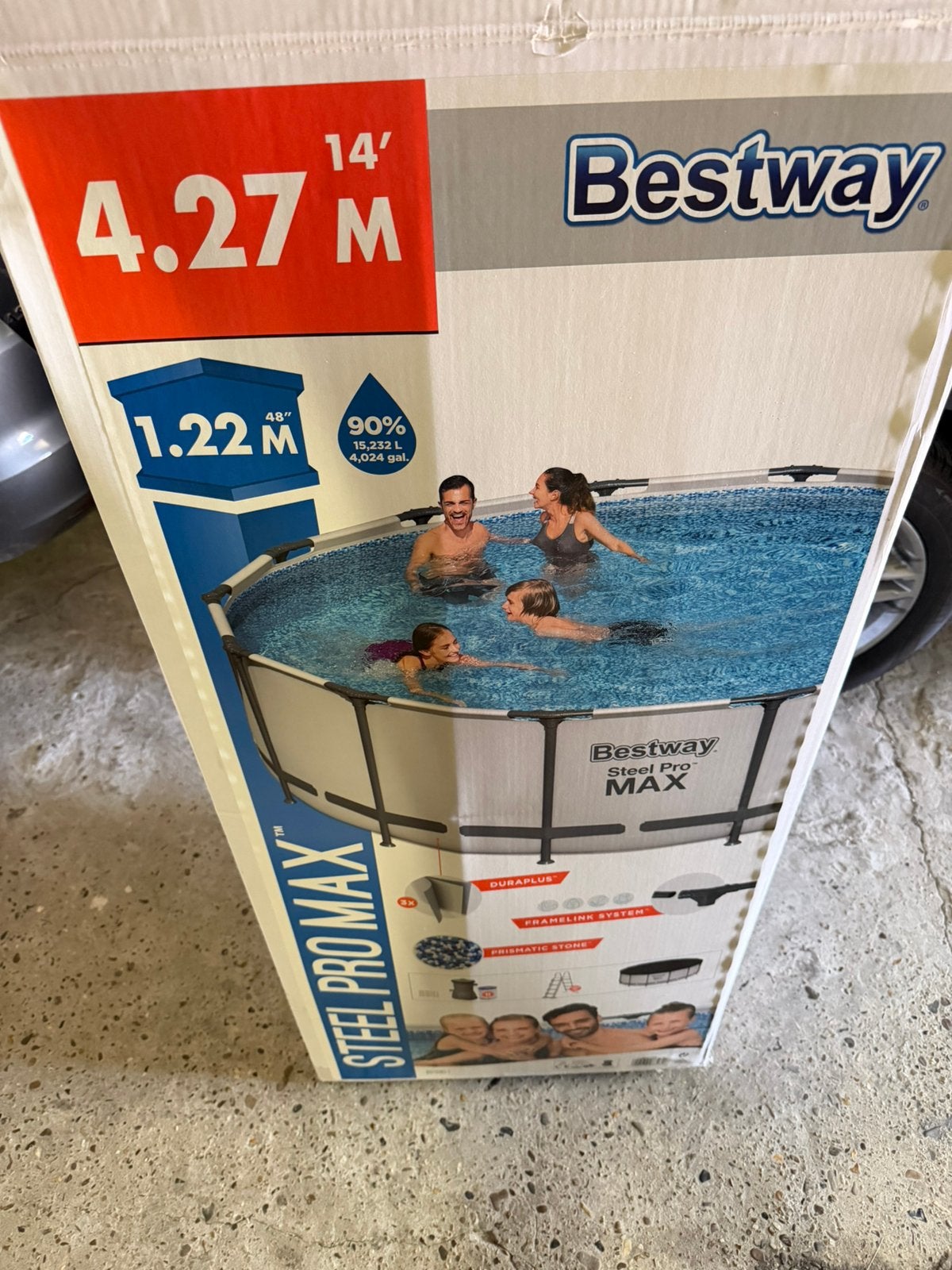 Bestway steel pro max zwembad, Tuin en Terras, Zwembaden, Zo goed als nieuw, Ophalen