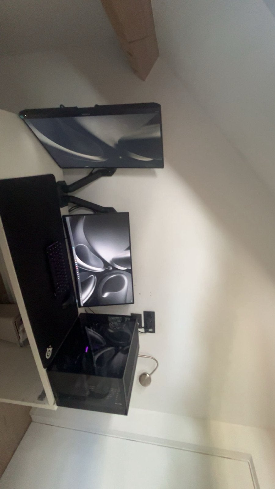 2 monitors + dual arm + apple watch se, Ophalen, Zo goed als nieuw