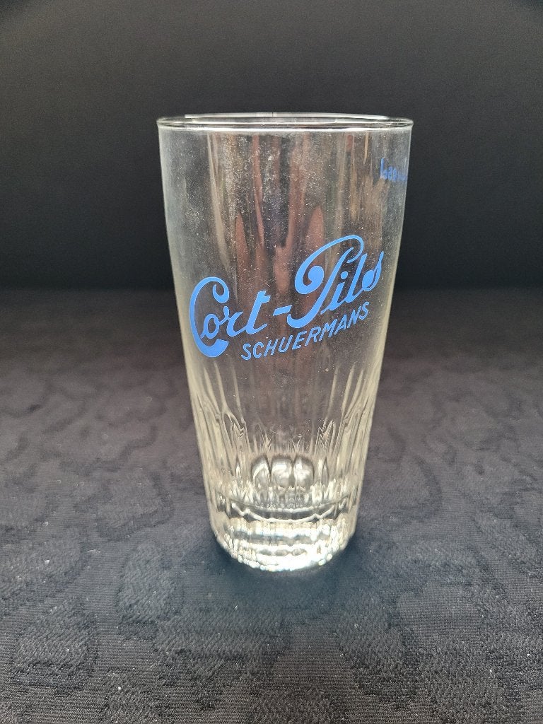 ancien verre à bière Cort-Pils Schuermans, Enlèvement ou Envoi, Comme neuf, Verre ou Verres, Autres marques