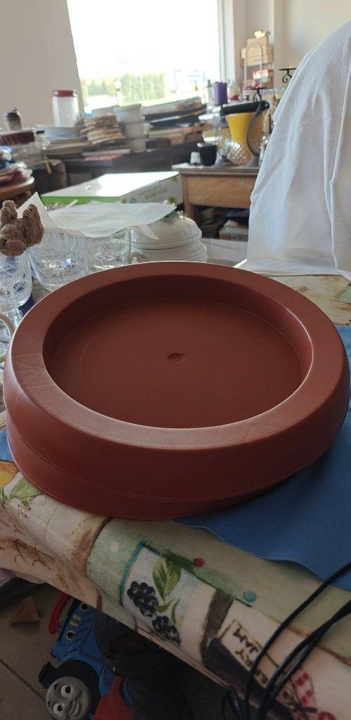 plantenschaal met 4 wieltjes polyester nieuw, Kunststof, Minder dan 30 cm, Balkon, Rond