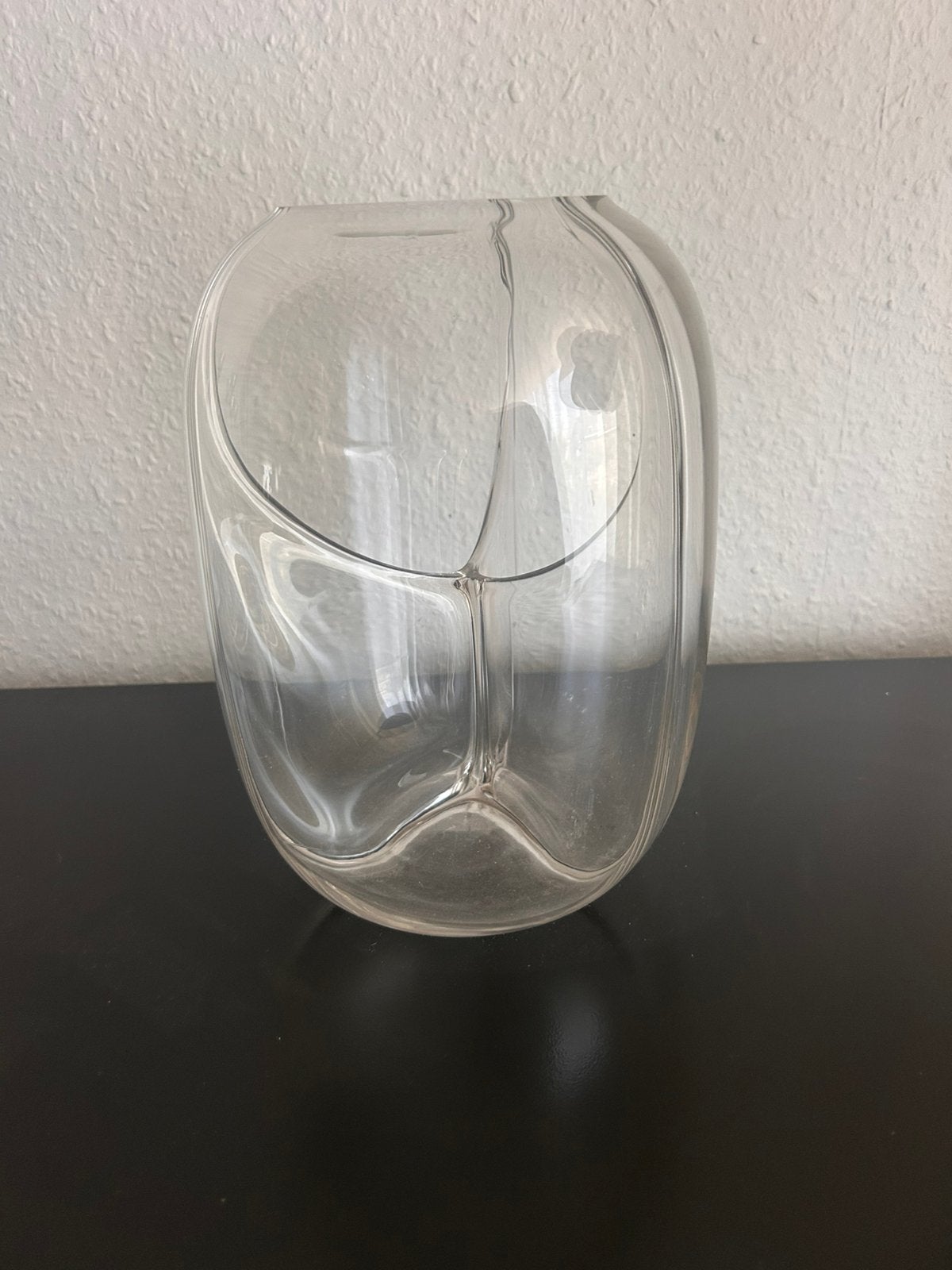 Dubbelwandige glazen vaas, Enlèvement, Comme neuf