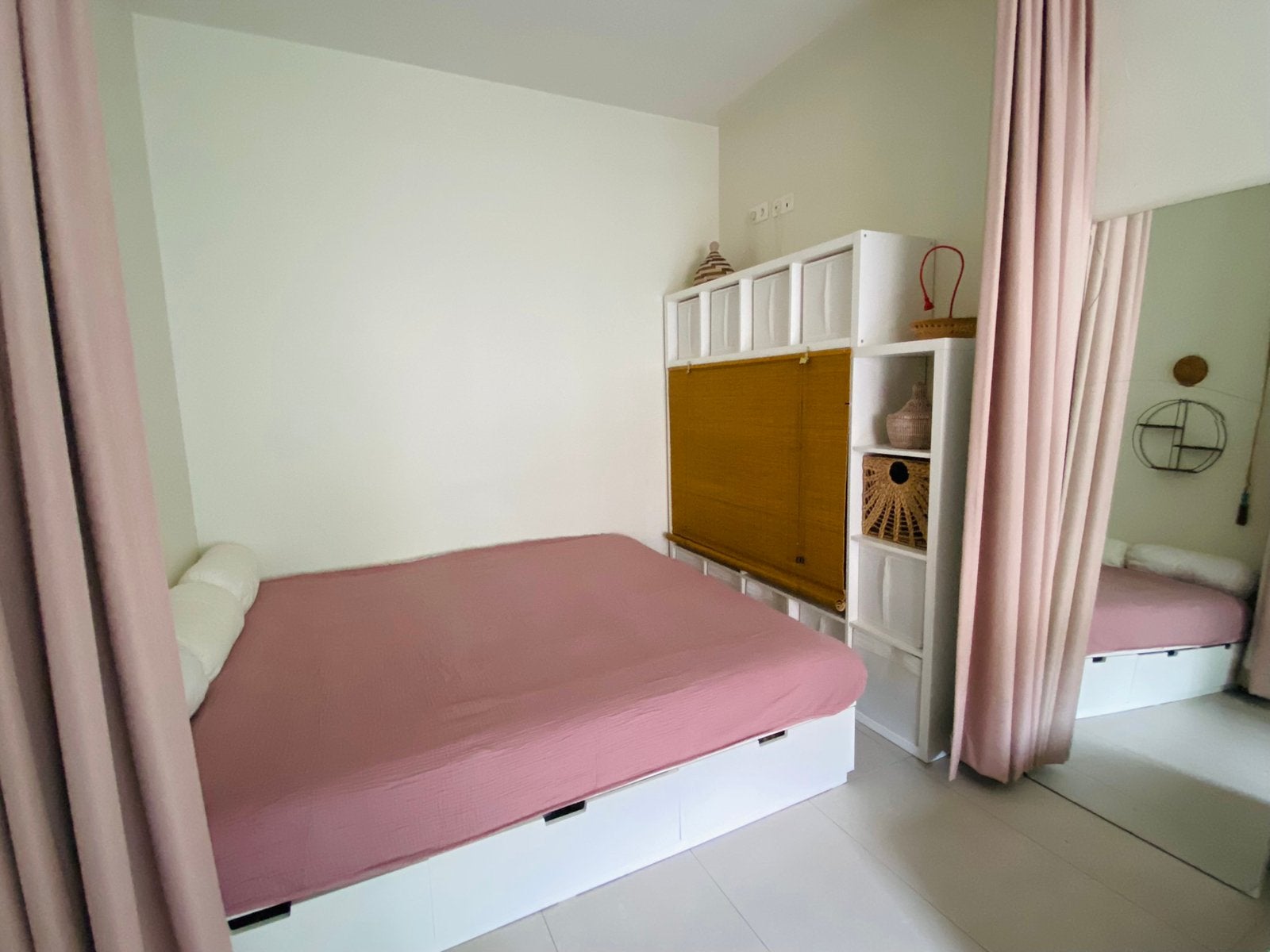IKEA NORDLI bedframe 180  200 cm – Perfecte staat, Huis en Inrichting, Ophalen, Wit, Tweepersoons, Zo goed als nieuw