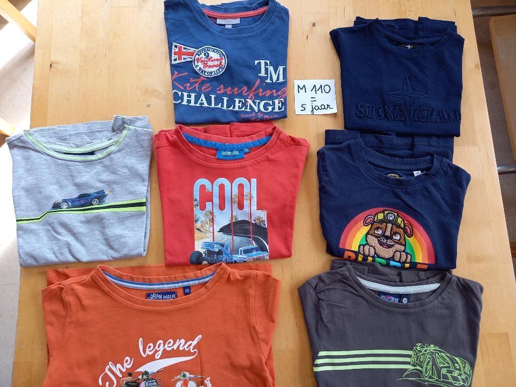 Nieuwstaat pakket t-shirts maat 110 jongen, Kinderen en Baby's, Ophalen of Verzenden, Zo goed als nieuw, Maat 110