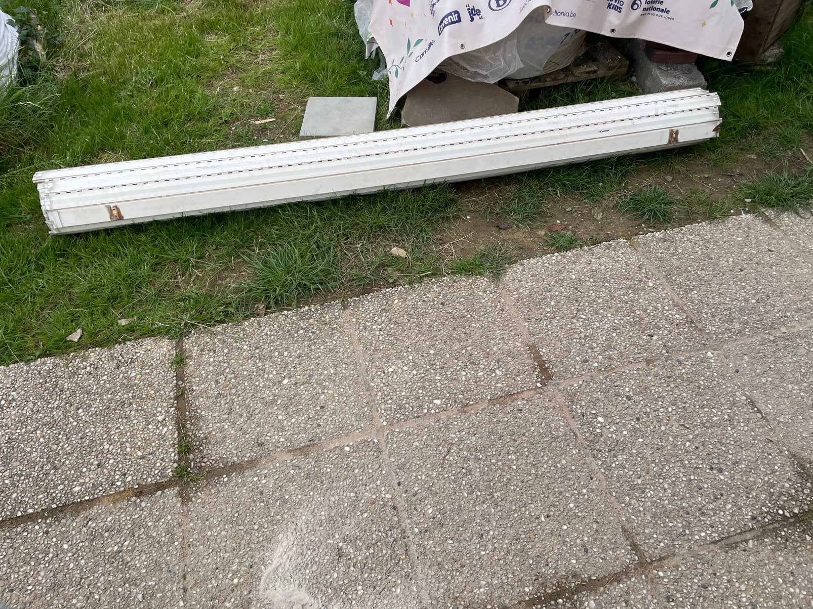 Rolluik zonder rol, Ophalen, Gebruikt, 200 cm of meer, Wit