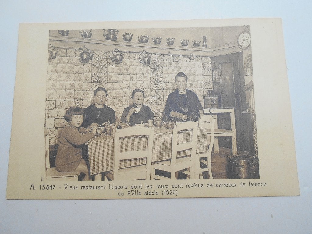 ancienne carte postale Liège Vieux restaurant, Collections, Enlèvement ou Envoi, Avant 1920, Non affranchie, Liège
