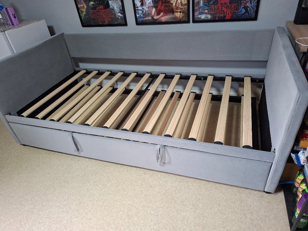 Zetel-Bed, Ophalen, Zo goed als nieuw, Grijs