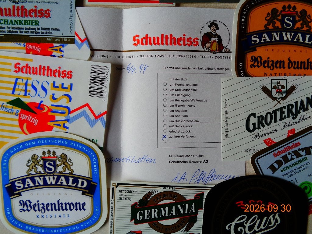 bieretiketten, Ophalen, Nieuw, Overige typen
