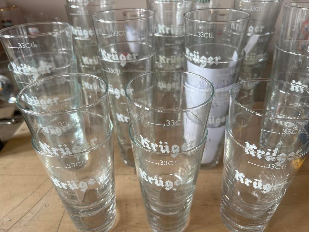 Lot 30 Export glazen Krüger Eeklo, Ophalen, Zo goed als nieuw