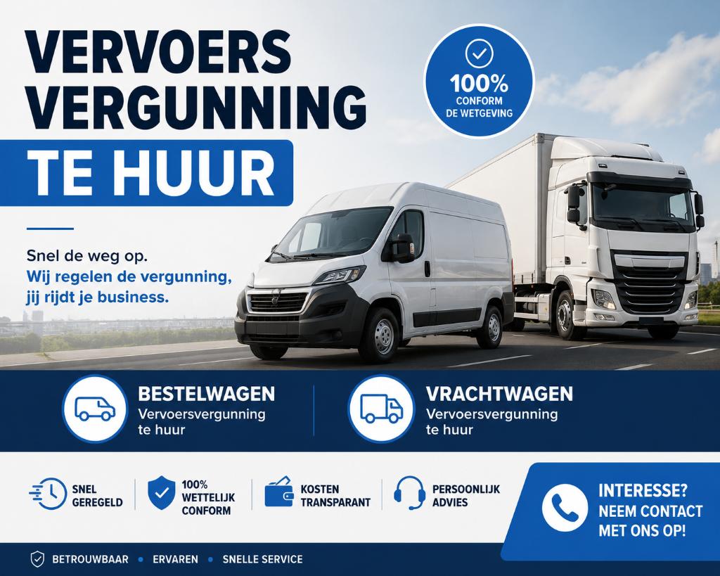 Vakbekwaamheid - vervoersvergunning te huur